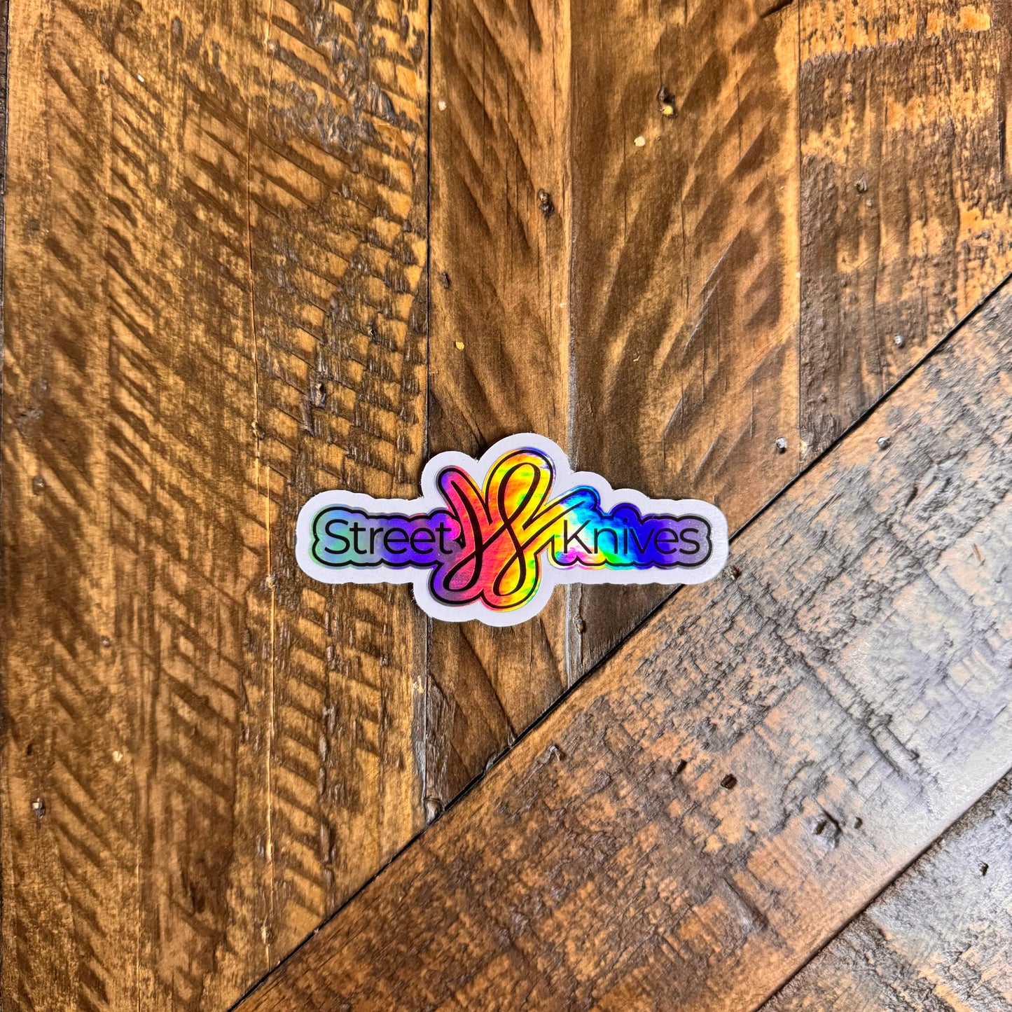 Holographic Street Knives Sticker