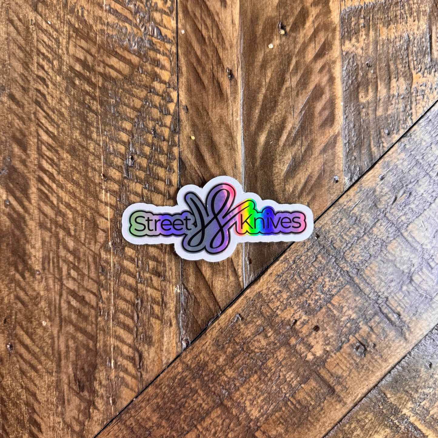 Holographic Street Knives Sticker